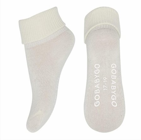 GoBabyGo Skridsikre Strømper Økologisk Bomuld Off White Str. 17/19, Børn & Forældre, Børnetøj, Babysokker