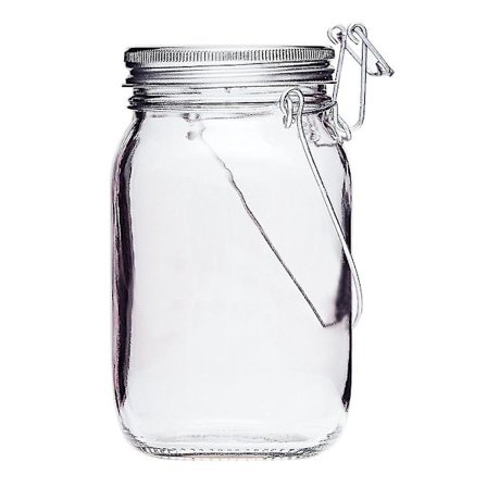 Udendørs solglas Mason-krukke med integreret solpanel og LED'er til belysning gul