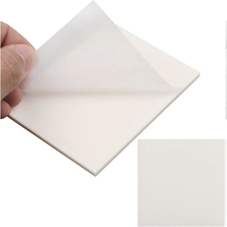 100 stk. transparente klistrelapper, 76x76 mm, 95x70 mm, 50 stk. av hver størrelse, vanntette selvklebende notatblokker, transparente selvklebende, 