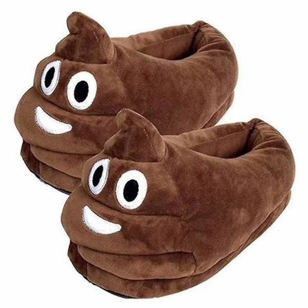 Unisex Emoji Tøfler Plysj Fluffy Hus Sko(36-42)