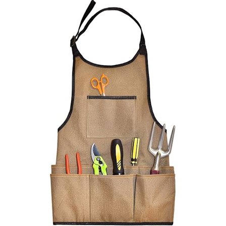 Oxford Klæde Haveforklæde - 14 Lommer Vandafvisende Haveforklæder med Lommer - Multifunktionelle Forklæder til Havearbejde, Madlavning og Rengøring - 