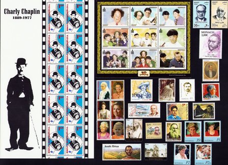 Kendte personligheder - 18 forskellige frimærker - Postfrisk