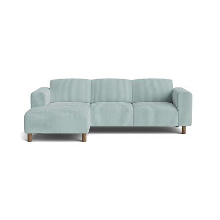 Toledo chaiselong sofa, venstrevendt - Lincoln Pastel blå - 238x152x78 - Sofa, chaiselong