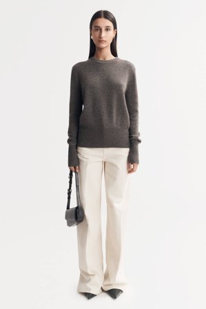 Soft Goat - Classic Crewneck - Women cashmere sweater - XL - Wood