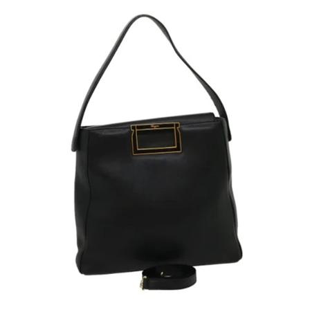 Salvatore Ferragamo Pre-owned, Pre-owned Leatherhandbags Zwart, Dames, Maat:ONE Size