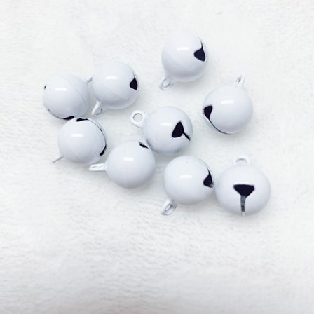 Vita 30 stycken Jingle Bells Dekorationer Metall Jingle Bells 14mm