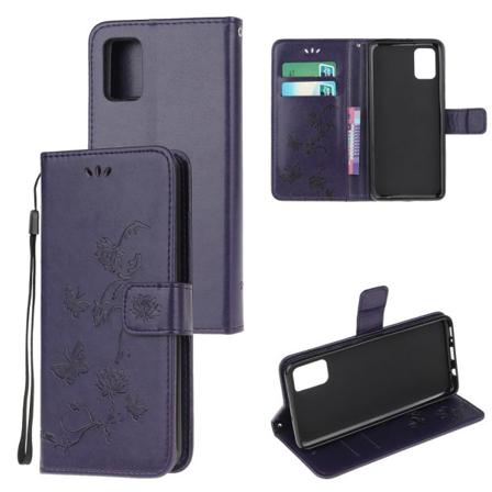 Samsung Galaxy A52 / A52s - Fodral Med Tryck - Mörk Lila Darkblue Mörk Blå