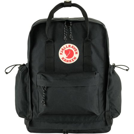 Fjällräven Kånken Outlong Bag in Black, Vinylon-F