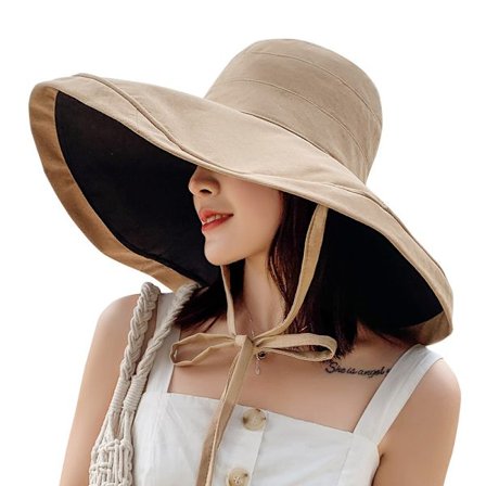 Kvinde Bredskygget Solhat Reversibel Bomuld Åndbar Kasket Visir Anti-UV Solbeskyttelse Sammenfoldelig Sommer Spand Hat til Strand Rejse Ferie Camping 