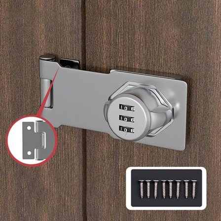 Skapdørlås Kjøleskap Kodelås SØLV 2 HUL