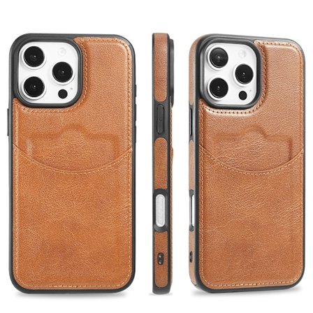 iPhone 16 Pro - Premium Läderfodral med Kortfack