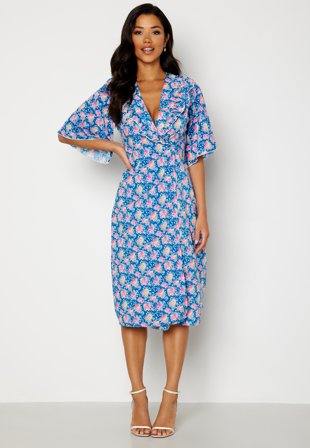 Trendyol Laura Wrap Dress Blue Klær