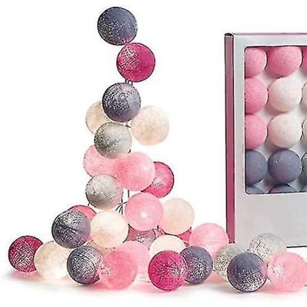 20 LED-valosarjaa, Paristoilla Toimivat Puuvillapallovalot, LED-juhlat, Joulu, Lastenhuone, Yövalo, Koriste
