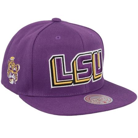 Mitchell & Ness - Louisiana State Tigers Core Side Purple Snapback Snapback Purple Cap - College @ Hatstore