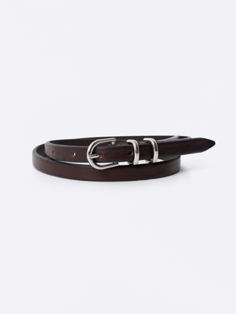 Jean Paul Femme - Annecy skinnbelte - Dame - Brun - Tilbehør - 80