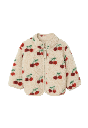 RIKIKI Fleecejacka baby CLAY Ytterplagg Vit 74