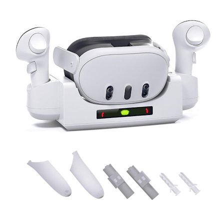 Kompatibel opladningsstation til Meta Quest 3 VR, headset displayholder og controller monteringsstation, opladningsstation stand base - Perfekt{YFL}