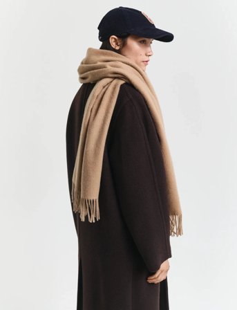 GANT Wool Woven Scarf - Beige - ONE SIZE