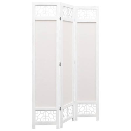 Vidaxl Rumsavdelare 3 Paneler Gräddvit 105x165 Cm Tyg Creme