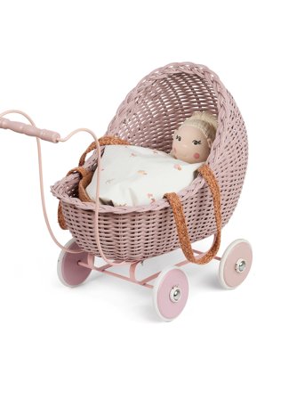 Smallstuff Dolls Stroller, Powder - Pink - 53X 35X 32CM