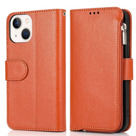 iPhone15PLUS - Stilrent Fodral med Dragkedja, Flip-Fodral med Axelrem