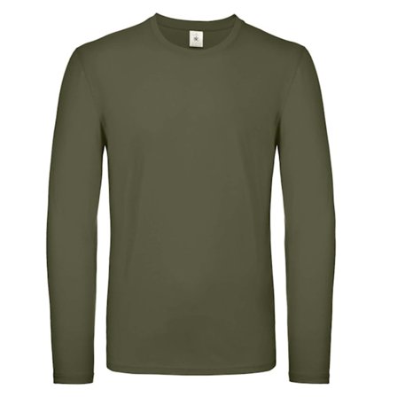 B&C Herr #E150 Långärmad T-shirt 3XL Urban Khaki