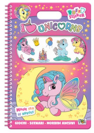 I love unicorns. Puffy sticker. Magie tra le nuvole. Ediz. a colori. Ediz. a spirale. Con Adesivi Lucia Marenzi