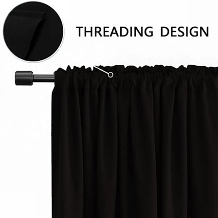 Mörkläggningsgardiner, Ljudreducerande Moderna Kök Gardiner Korta Gardiner Kompatibla med Små Fönster, (74 cm B x 90 cm H)