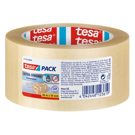 TESA Packtejp Ultra Strong 50mmx66m klar - Lyreco - Emballage och lagerutrustning - Packtejper - Packtejp PVC