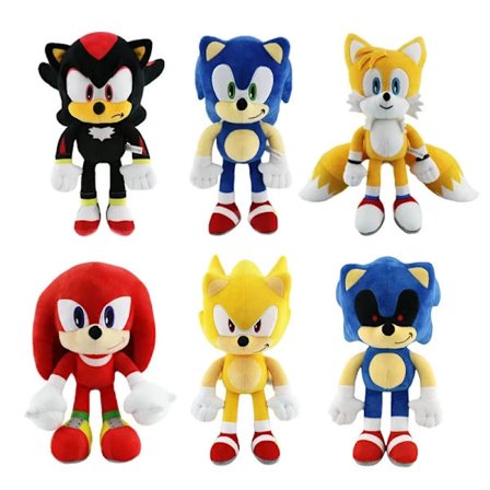 Jud- 30 cm storhuvad igelkott överljudsmus plyschdocka tecknad sonic storhuvudversion plyschleksak docka Blå 210,SD