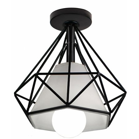 Retro taklampa svart metall hängande lampa för hall sovrum kök vardagsrum E27 bas