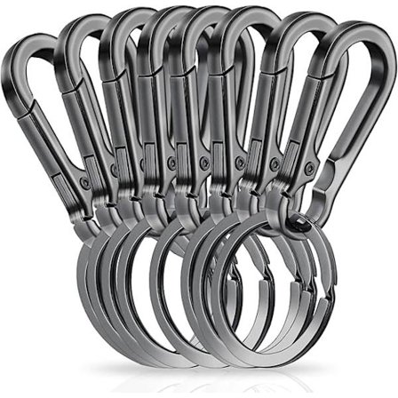 Heavy Duty Karabinhage Nøglering, Zinklegering Nøglekæde med Nøglering Hurtigudløsning Bilnøgle Ring Clips Holder til Mænd