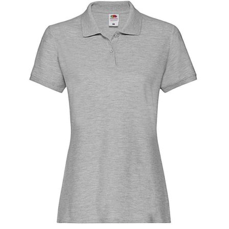 Fruit Of The Loom Premium Cotton Polo Shirt for Kvinner, Dame Passform Athletic Heather