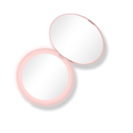 spegel Bärbar sminkspegel med led ljusring liten skönhetsförstoringsglas fyllning ljus bälte