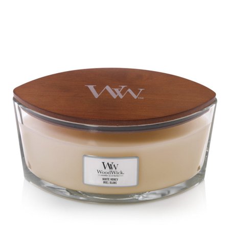 Woodwick Ellipse Candles White Honey 453,6gr - Candela Profumata