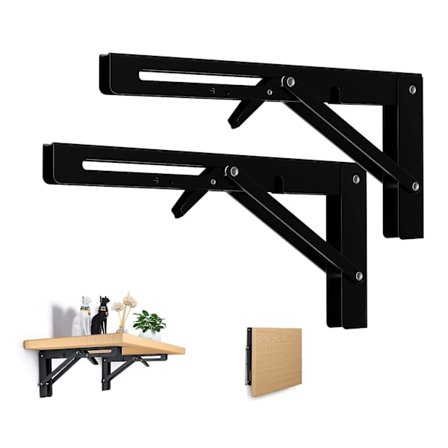 2 stk. sammenklappelig konsol, kraftig rustfrit stål sammenklappelig konsolbord sammenklappelige hyldebeslag til bænkehylder