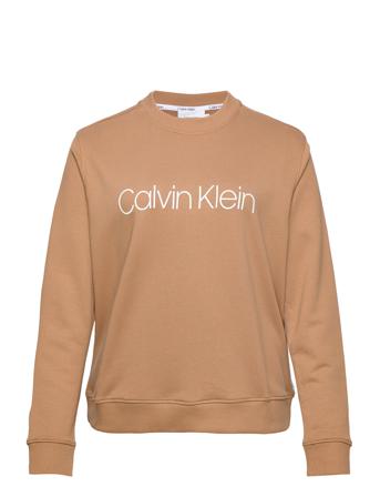 Inclusive Core Logo Sweatshirt Sweatshirt Trøje Brun Calvin Klein