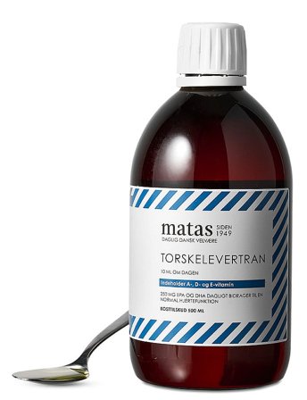 Matas Striber Torskelevertran 500 ml, Helse & Madvarer, Andre Kosttilskudsolier, Torskelevertran / Omega-3