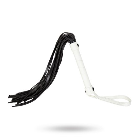 Glow-in-the-Dark Flogger - White/Black/Gold - Vuxen