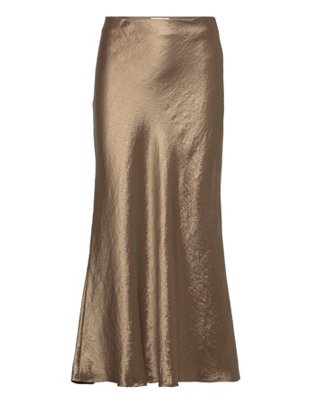 Slfsilva-Lena Hw Midi Skirt B Gold Selected