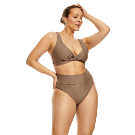Scampi Top Tiburon Bikini Dam Brun L