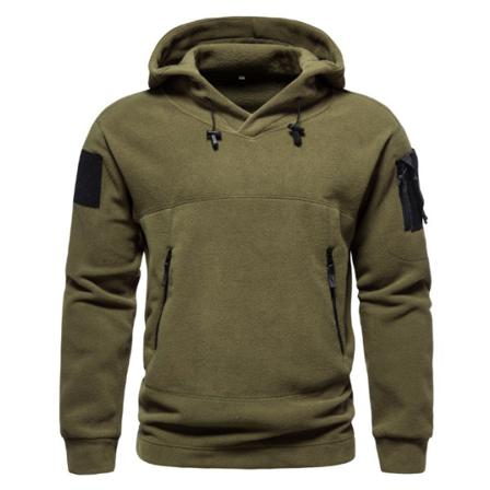 Långärmade Luvtröjor I Fleece För Män Green M