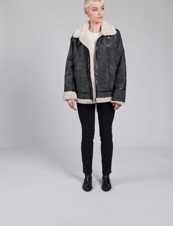 Jofama Lydia Shearling Jacket - Black - 36