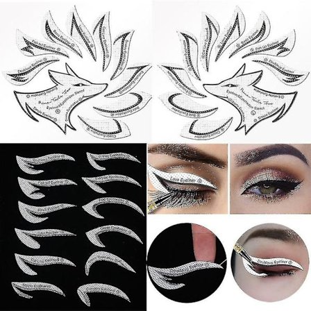 24 st Eyeliner Stencils Ögonmakeup Mall Klistermärken Kort 12 Stilar Non-woven