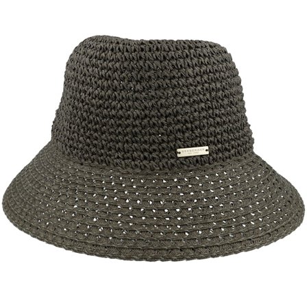 Seeberger - Verde straw Chapéu - Paper Straw Khaki Cloche @ Hatstore