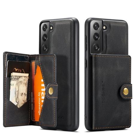 TG Samsung Galaxy S21 - Elegant Beskyttende Etui med Kortlommer Svart