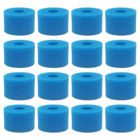 16 stk Gjenbrukbare Vaskbare Skumfilterpatroner S1 Type for Intex Pure Spa