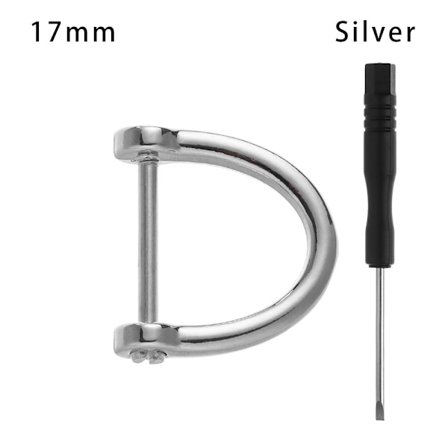 D Ringspänne SILVER 17MM
