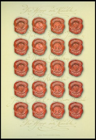 Åland - Julemærkeark 2006 - Ufoldet - Selvklæbende