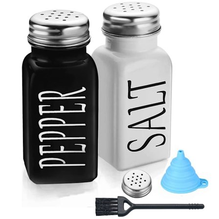 Salt- og pepperkvernsett, Sivaopa 2 stk salt- og pepperkvernsett, salt- og pepperkverner for kjøkken, grilling, camping, restaurant, (rektangel)